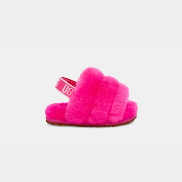 UGG Fluff Yeah Slide And Lovey in Pink , Red and Charcoal - Picture 9 of 13